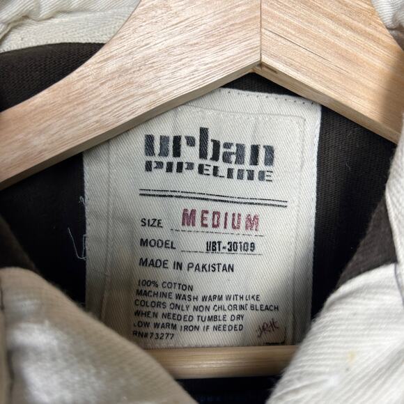 Urban Pipeline Skate Two Tone Rugby Collar Youth M Y2K Shirt - Picture 3 of 4